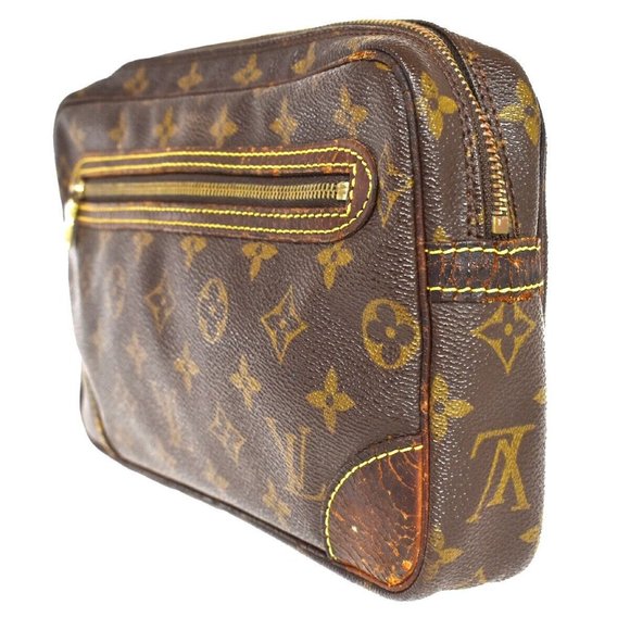 LOUIS VUITTON Marly Dragonne GM Clutch Hand Bag Monogram Brown M51825 01SH281 - Picture 16 of 16